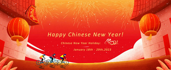 Aviso de feriado para o ano novo chinês de 2023